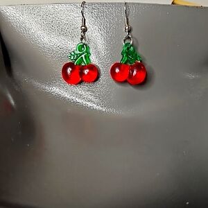 Cherry Resin Earrings